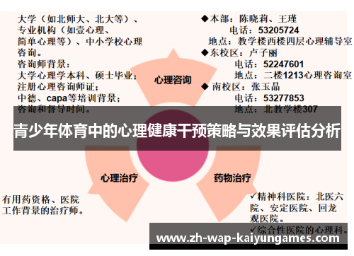 青少年体育中的心理健康干预策略与效果评估分析
