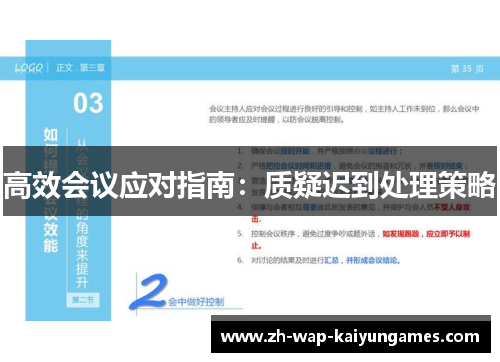 高效会议应对指南:质疑迟到处理策略 高效会议应对指南:质疑迟到处理策略